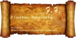 Fischner Henrietta névjegykártya
