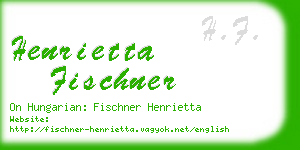 henrietta fischner business card